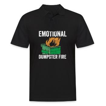 Heartbroken Quote Emotional Dumpster Fire Anxiety - Männer Poloshirt - Schwarz - Vorne - Kai (181cm)