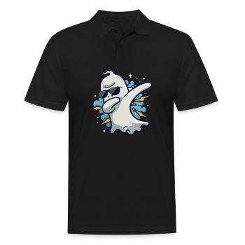 Ghost Dabbing Halloween Dabbing Dab Ghost - Men's Polo Shirt - black - Front - Kai (181cm)