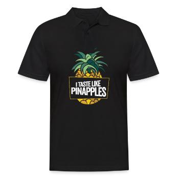 I Taste Like Pineapples Swinger Lifestyle - Männer Poloshirt - Schwarz - Vorne - Kai (181cm)