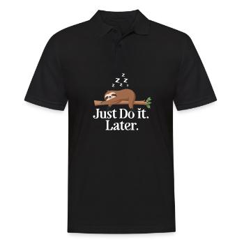 Faultier Faultier Sprüche Faultier baby Entspannen - Männer Poloshirt - Schwarz - Vorne - Kai (181cm)