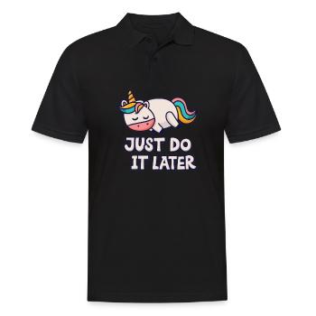Licorne Licorne épaisse Licorne Chill Relax - Polo Homme - noir - Devant - Kai (181cm)