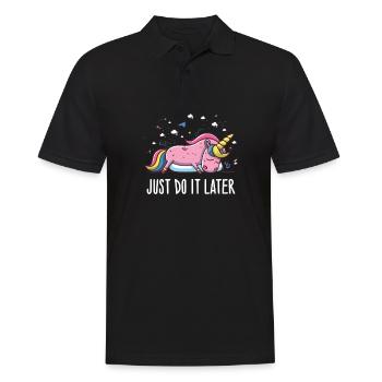 Licorne Licorne épaisse Licorne Chill Relax - Polo Homme - noir - Devant - Kai (181cm)