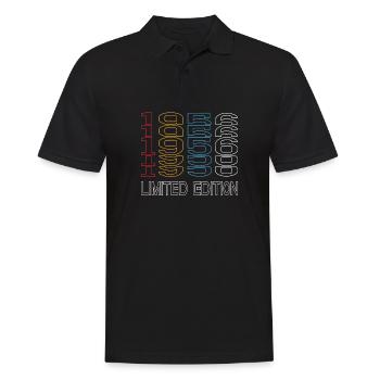 Limited Edition 1956 Geburtstag 1956 Vintage Retro - Männer Poloshirt - Schwarz - Vorne - Kai (181cm)