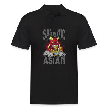 Pentagramme asiatique satanique Fier occulte asiatique - Polo Homme - noir - Devant - Kai (181cm)