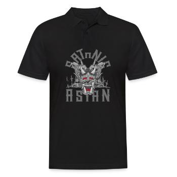 Pentagramme asiatique satanique Fier occulte asiatique - Polo Homme - noir - Devant - Kai (181cm)