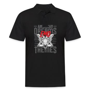 Emoticon Emo American Dreams Emo Themes Emocore - Men's Polo Shirt - black - Front - Kai (181cm)