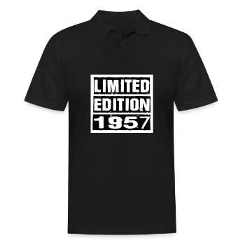 Limited Edition 1957 Geburtstag 1957 Vintage Retro - Männer Poloshirt - Schwarz - Vorne - Kai (181cm)