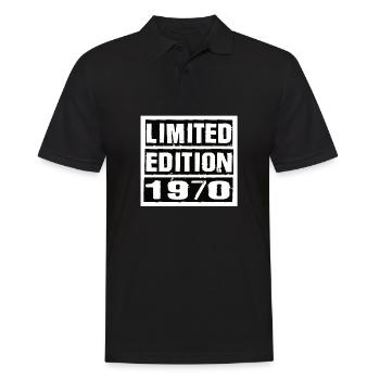 Limited Edition 1970 Geburtstag 1970 Vintage Retro - Männer Poloshirt - Schwarz - Vorne - Kai (181cm)