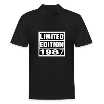 Limited Edition 1987 Geburtstag 1987 Vintage Retro - Männer Poloshirt - Schwarz - Vorne - Kai (181cm)