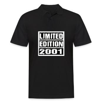 Limited Edition 2001 Geburtstag 2001 Vintage Retro - Männer Poloshirt - Schwarz - Vorne - Kai (181cm)