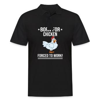 Funny Chicken Saying Chicken - Men's Polo Shirt - black - Front - Kai (181cm)