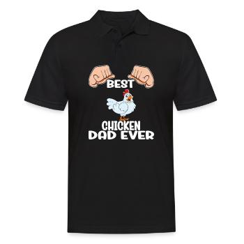 Lustiger Hühner Spruch Huhn - Männer Poloshirt - Schwarz - Vorne - Kai (181cm)