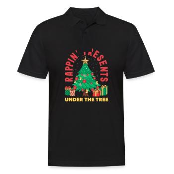 Rappin' présente sous le sapin DJ Xmas Hip Hop - Polo Homme - noir - Devant - Kai (181cm)