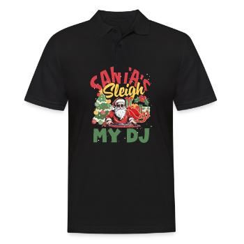 Le traîneau du Père Noël, mon DJ Xmas Hip Hop Rapper - Polo Homme - noir - Devant - Kai (181cm)