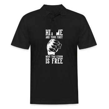Muay Thai Boxe - Polo Homme - noir - Devant - Kai (181cm)