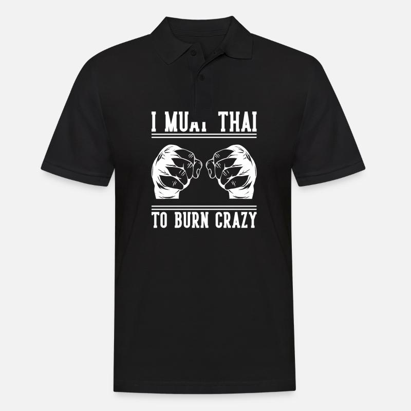 Muay Thai Boxing - Männer Poloshirt - Schwarz