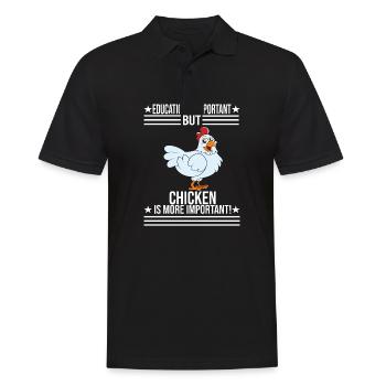 Drôle de poulet disant poulet - Polo Homme - noir - Devant - Kai (181cm)
