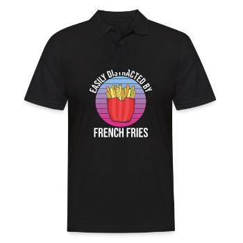 Funny Fries Funny French Fries - Men's Polo Shirt - black - Front - Kai (181cm)