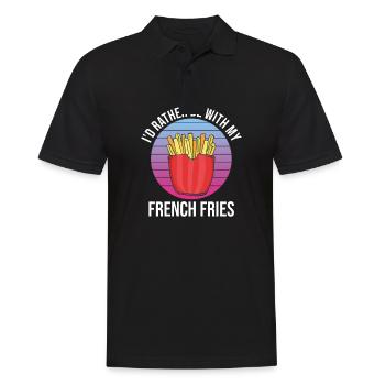 Frites amusantes Frites drôles - Polo Homme - noir - Devant - Kai (181cm)