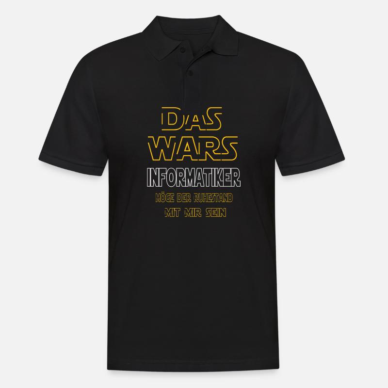 Rente Informatiker Rente Geschenke - Männer Poloshirt - Schwarz