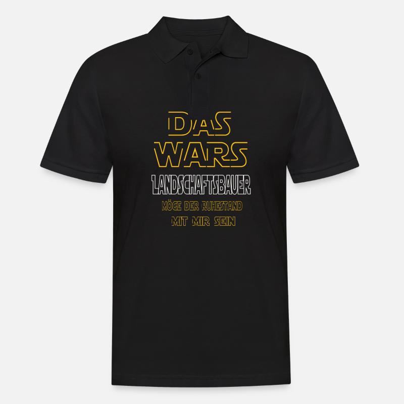 Rente Landschaftsbauer Rente Geschenk - Männer Poloshirt - Schwarz