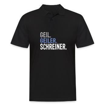 Schreiner Schreiner Handwerk Schreiner Spruch - Männer Poloshirt - Schwarz - Vorne - Kai (181cm)
