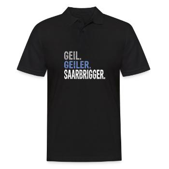 Saarbrigger Saarland Saarländer Saarländisch - Männer Poloshirt - Schwarz - Vorne - Kai (181cm)