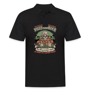 Pilzsammler Pilze sammeln Schwammerlsuche - Männer Poloshirt - Schwarz - Vorne - Kai (181cm)