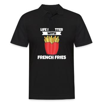 Frites amusantes Frites drôles - Polo Homme - noir - Devant - Kai (181cm)
