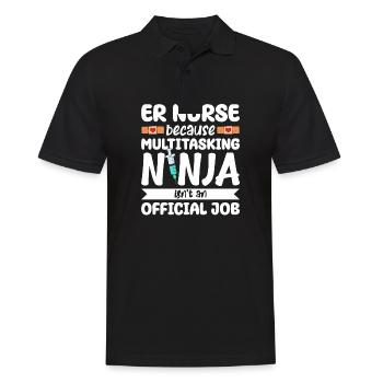 Funny Nurse Gifts - Men's Polo Shirt - black - Front - Kai (181cm)