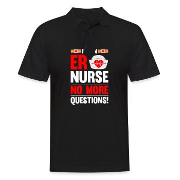 Funny Nurse Gifts - Men's Polo Shirt - black - Front - Kai (181cm)