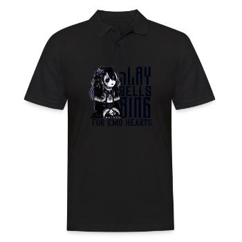 Slay Bells Ring for Emo Hearts Emocore Aesthetic - Men's Polo Shirt - black - Front - Kai (181cm)