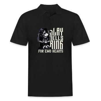 Slay Bells Ring for Emo Hearts Emocore Aesthetic - Men's Polo Shirt - black - Front - Kai (181cm)