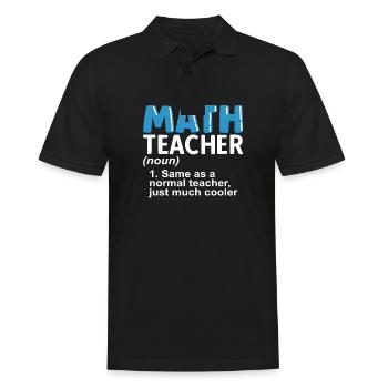 Mathelehrer Spruch Mathematiker - Männer Poloshirt - Schwarz - Vorne - Kai (181cm)