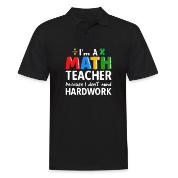 Mathelehrer Spruch Mathematiker - Männer Poloshirt - Schwarz - Vorne - Kai (181cm)