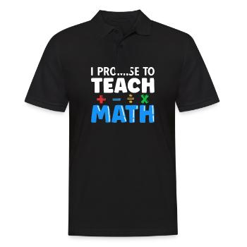 Mathelehrer Spruch Mathematiker - Männer Poloshirt - Schwarz - Vorne - Kai (181cm)