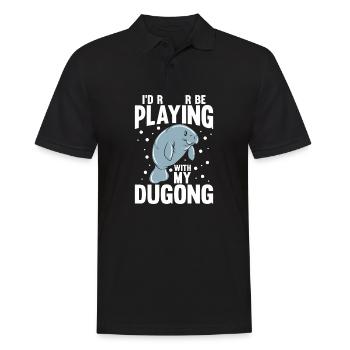 Dugong Manatees Manatee - Men's Polo Shirt - black - Front - Kai (181cm)