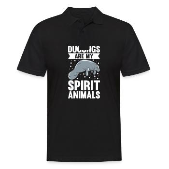 Dugong Manatees Manatee - Men's Polo Shirt - black - Front - Kai (181cm)