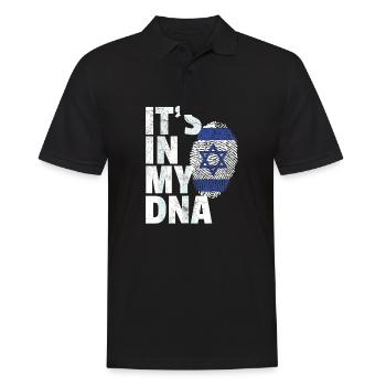 Israel DNA - Männer Poloshirt - Schwarz - Vorne - Kai (181cm)