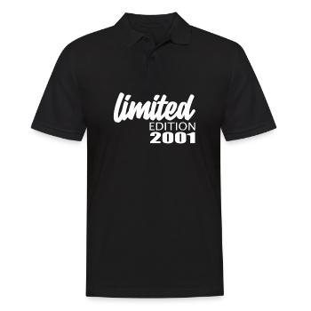 Limited Edition 2001 - Männer Poloshirt - Schwarz - Vorne - Kai (181cm)