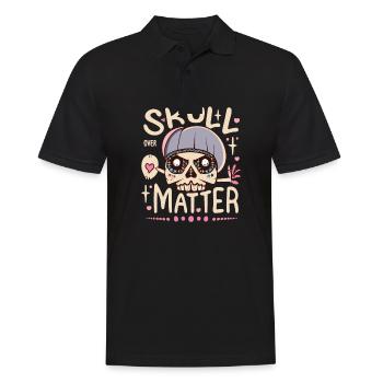 Skull Skull Skulls Skull Saying - Men's Polo Shirt - black - Front - Kai (181cm)