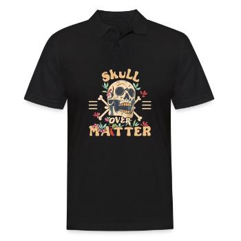 Skull Skull Skulls Skull Saying - Men's Polo Shirt - black - Front - Kai (181cm)