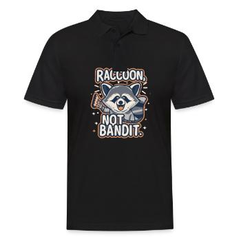 Waschbär Waschbär Bébé raton laveur n’est pas un bandit - Polo Homme - noir - Devant - Kai (181cm)