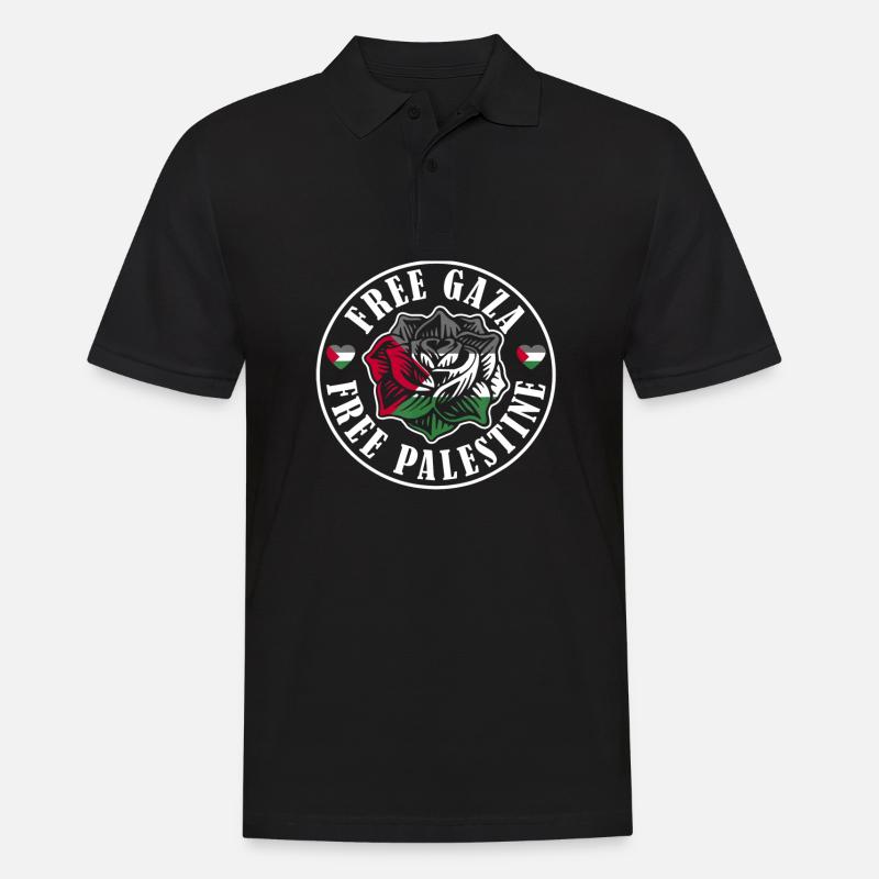 Drapeau de la Palestine Drapeau - Polo Homme - noir