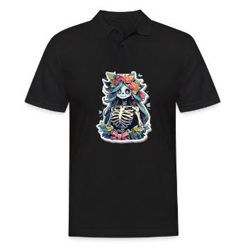 Crâne de squelette Crâne Crâne Crâne - Polo Homme - noir - Devant - Kai (181cm)