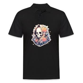 Skeleton Skull Skull Skull Skulls - Men's Polo Shirt - black - Front - Kai (181cm)