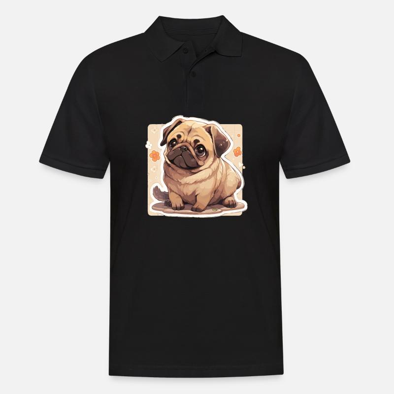 Mops Mops Hund Mops Leben Mops Geschenke - Männer Poloshirt - Schwarz