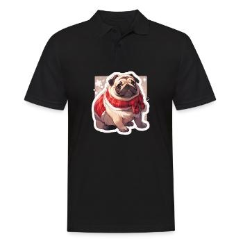 Carlin Carlin Chien Carlin Noël Carlin Noël - Polo Homme - noir - Devant - Kai (181cm)