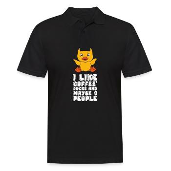 Canard drôle Canards mignons - Polo Homme - noir - Devant - Kai (181cm)