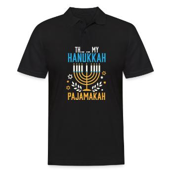 Jewish This Is My Hanukkah Pajamakah Matching - Männer Poloshirt - Schwarz - Vorne - Kai (181cm)